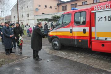Odovzdanie hasičského auta Odovzdanie hasičského auta
